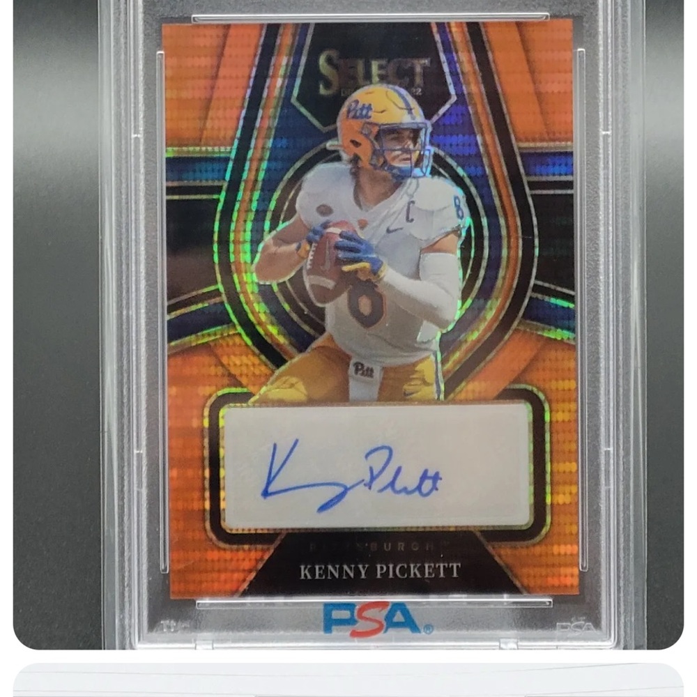 Kenny Pickett rookie auto FOTL orange shimmer